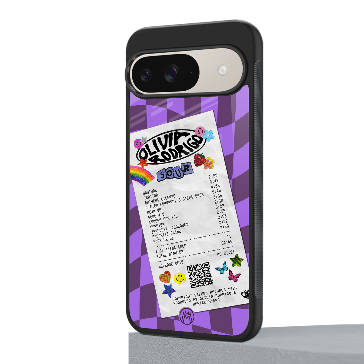 olivia rodrigo back phone cover | glass case for google pixel 9