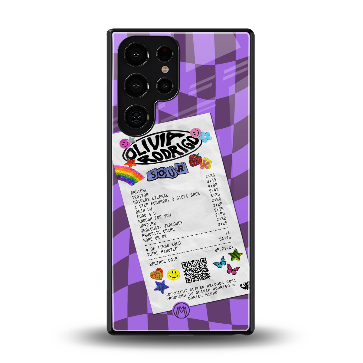 olivia rodrigo back phone cover | glass case for samsung galaxy s25 ultra