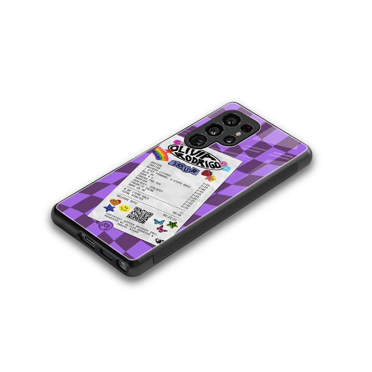 olivia rodrigo back phone cover | glass case for samsung galaxy s25 ultra