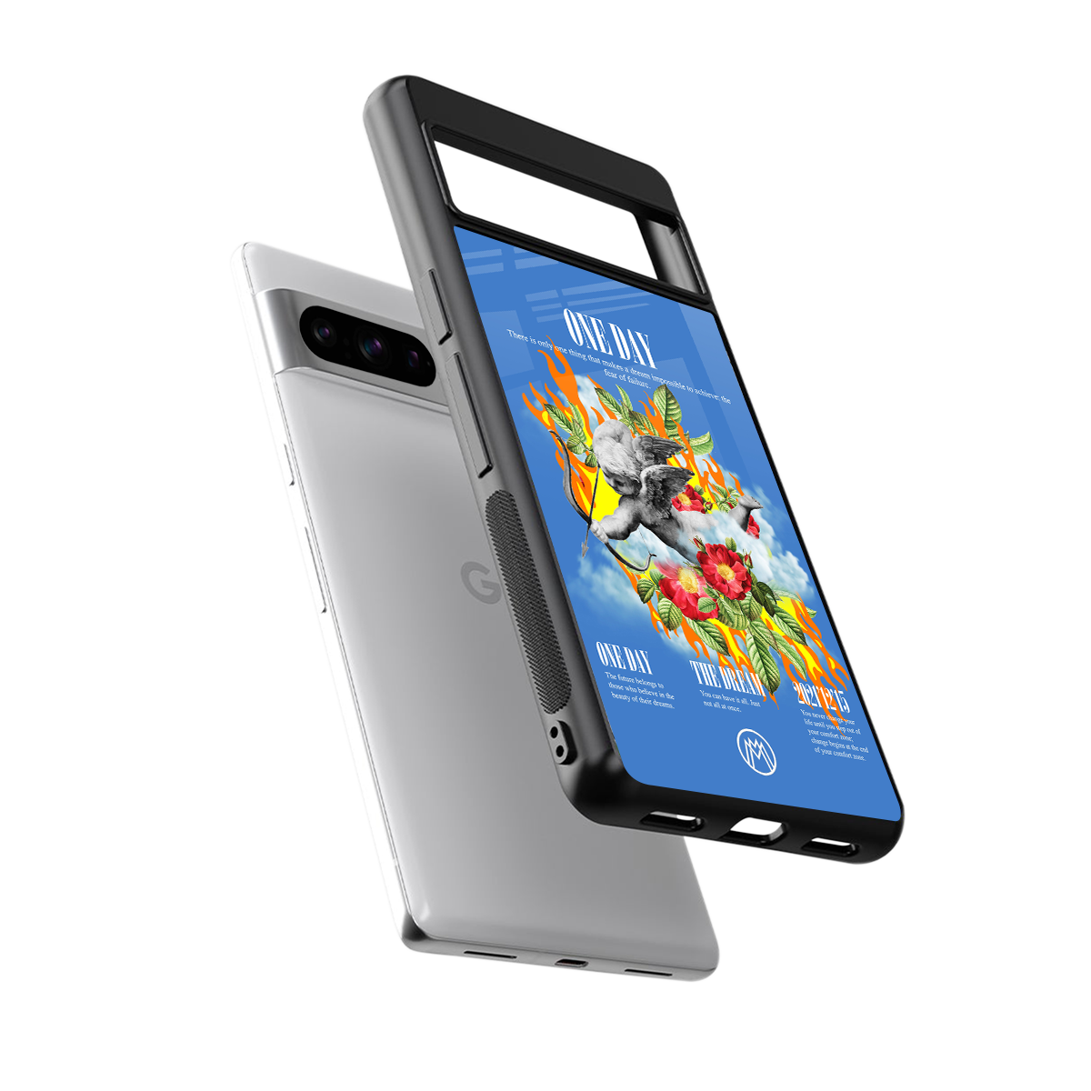 one day back phone cover | glass case for google pixel 8 pro
