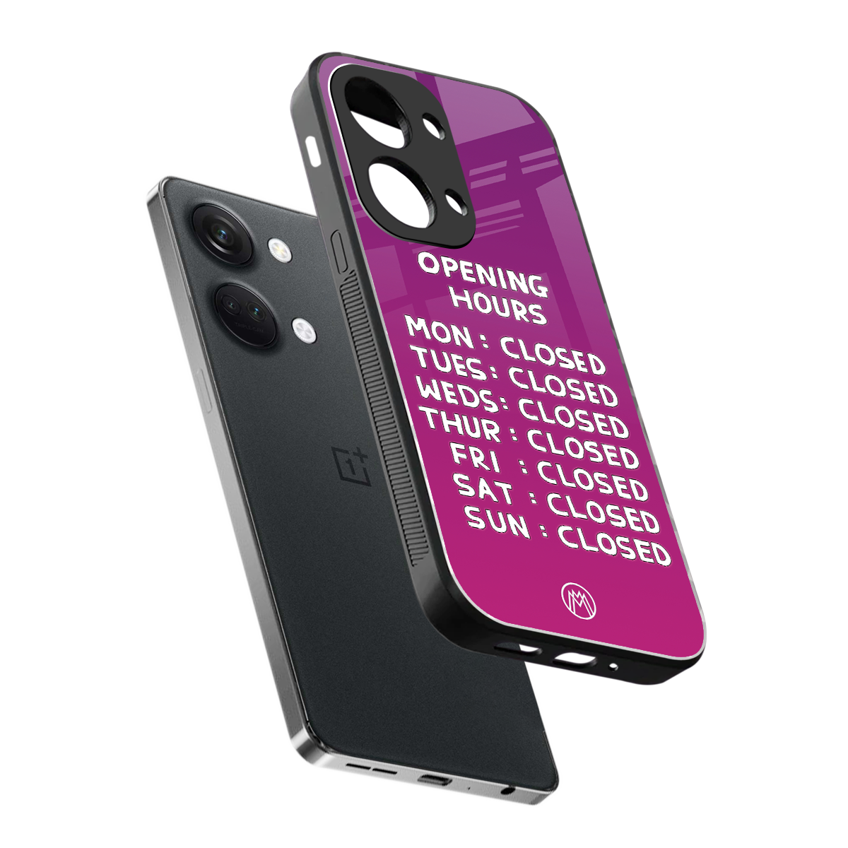 opening hours pink edition back phone cover | glass case for oneplus nord 3