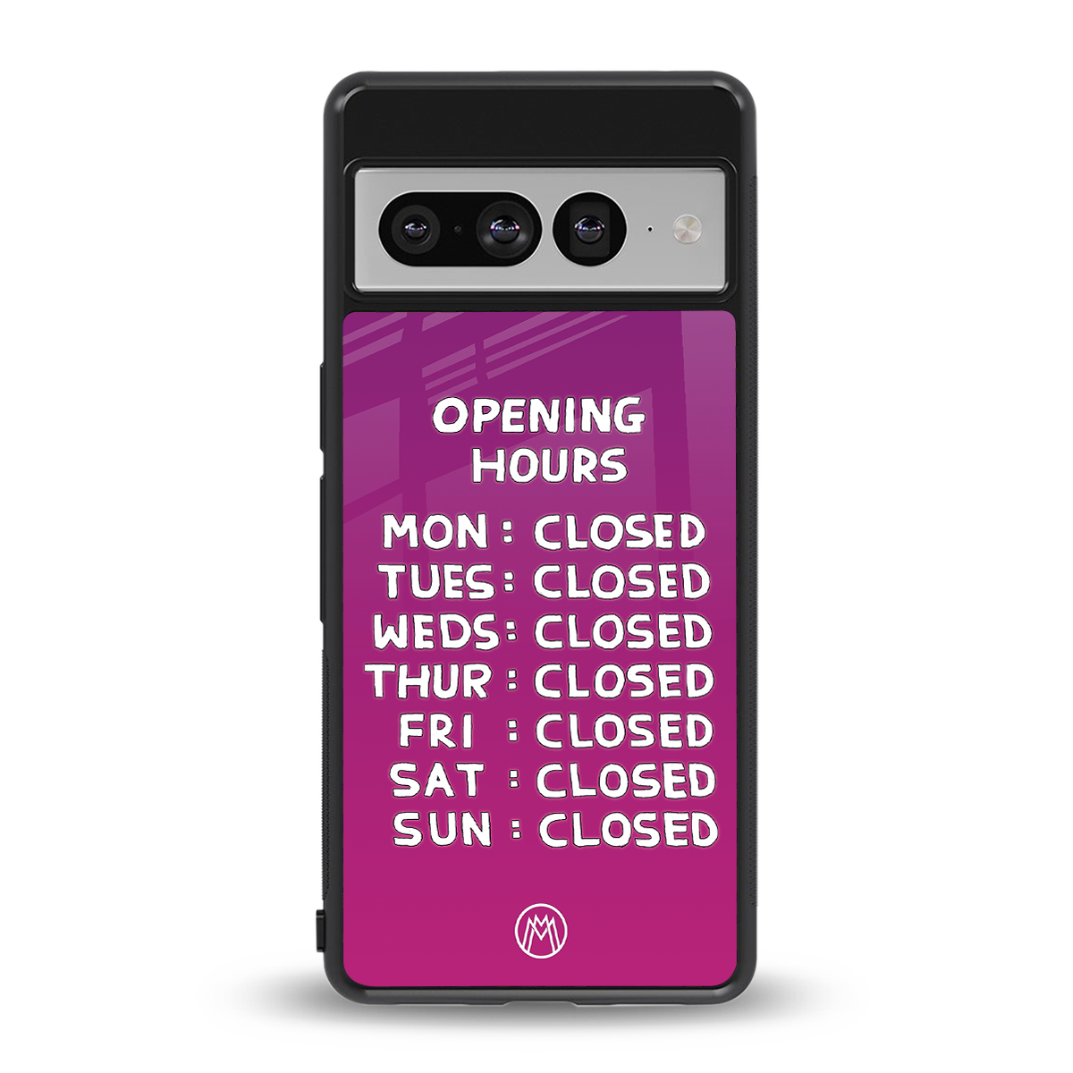 opening hours pink edition back phone cover | glass case for google pixel 7 pro