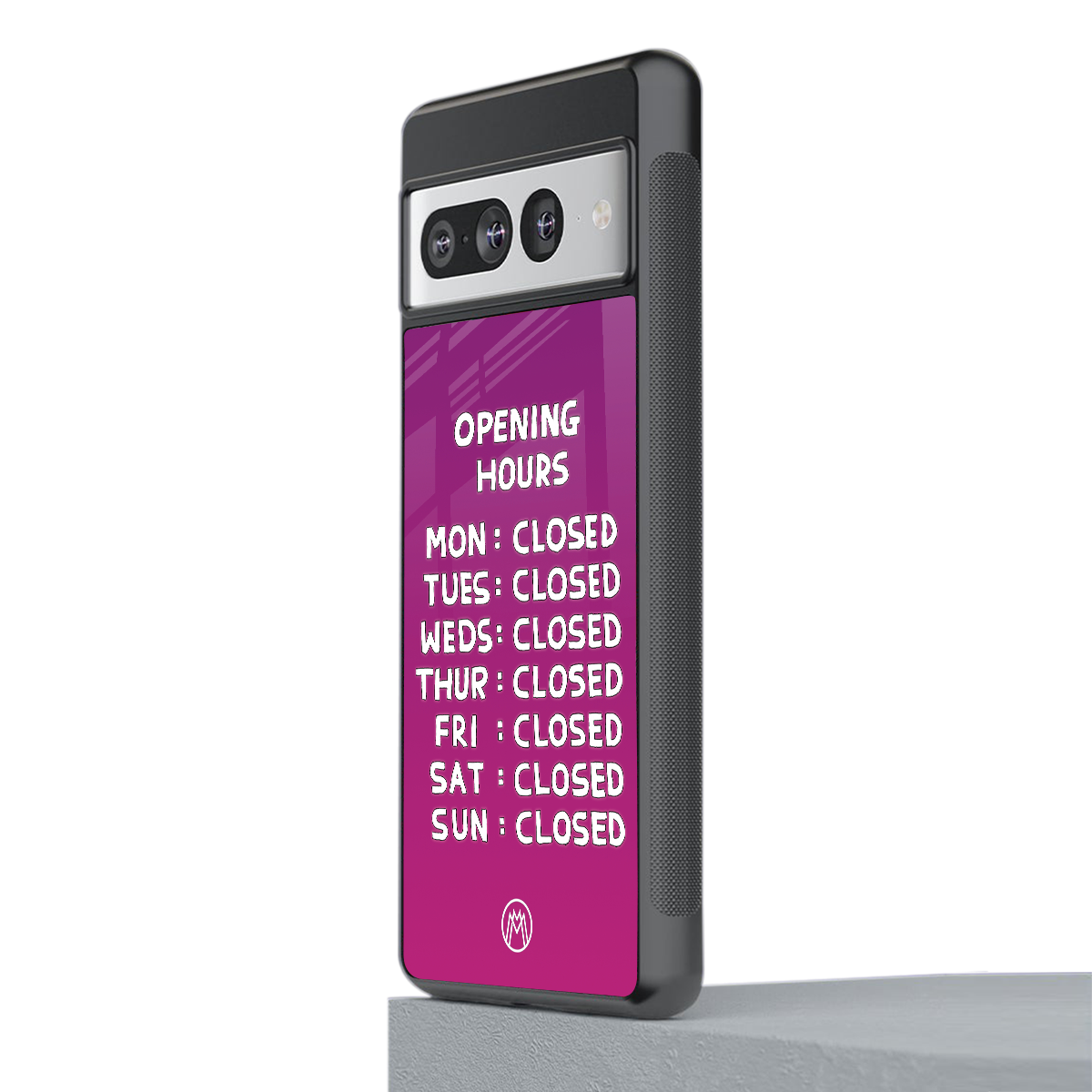 opening hours pink edition back phone cover | glass case for google pixel 7 pro