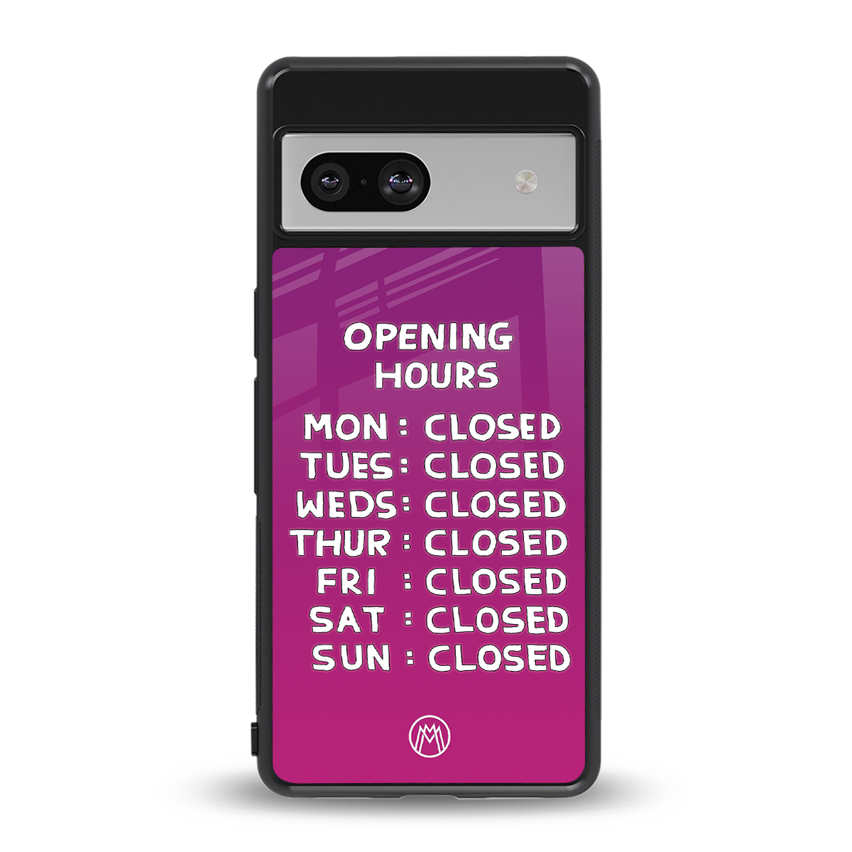 opening hours pink edition back phone cover | glass case for Google Pixel 7