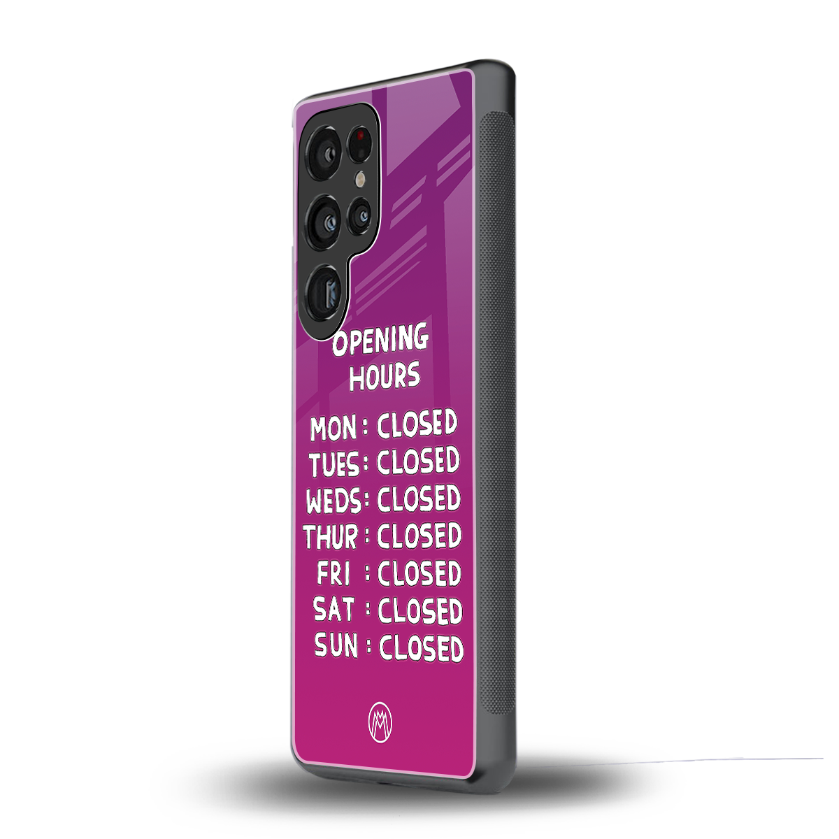 opening hours pink edition back phone cover | glass case for samsung galaxy s25 ultra