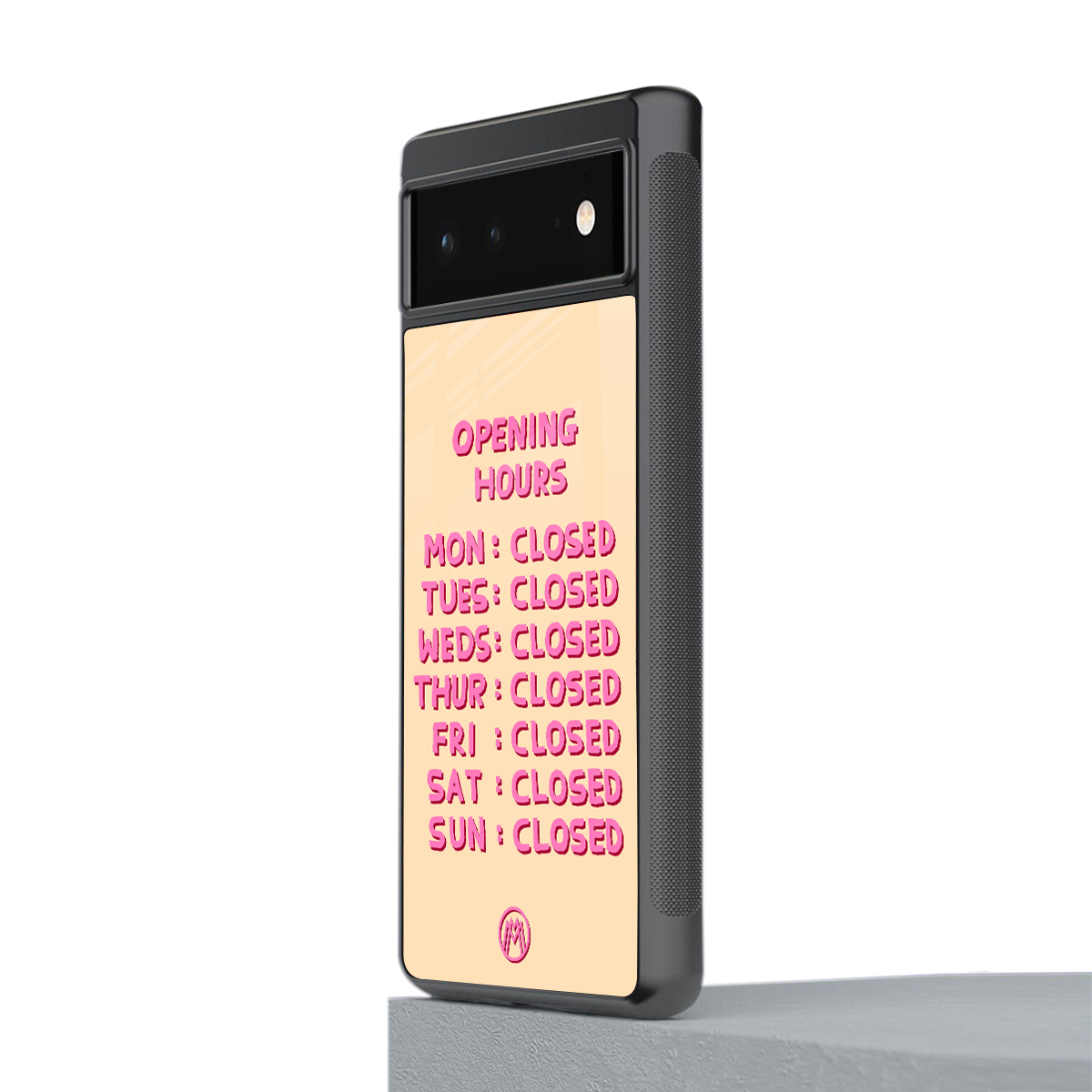 opening hours back phone cover | glass case for Google Pixel 6A