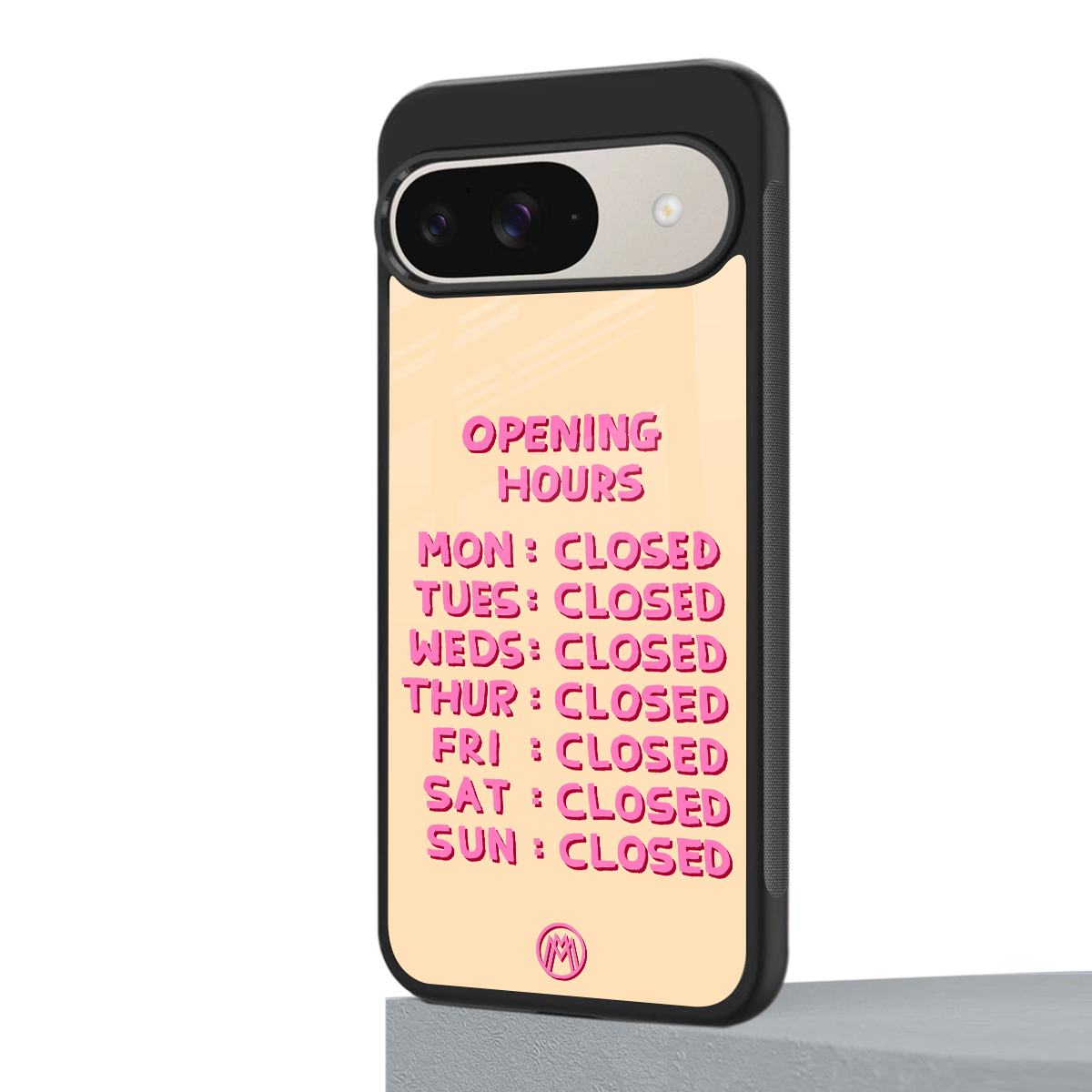 opening hours back phone cover | glass case for google pixel 9