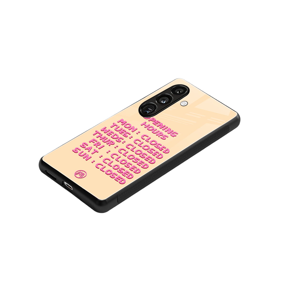 opening hours back phone cover | glass case for samsung galaxy s24 fe