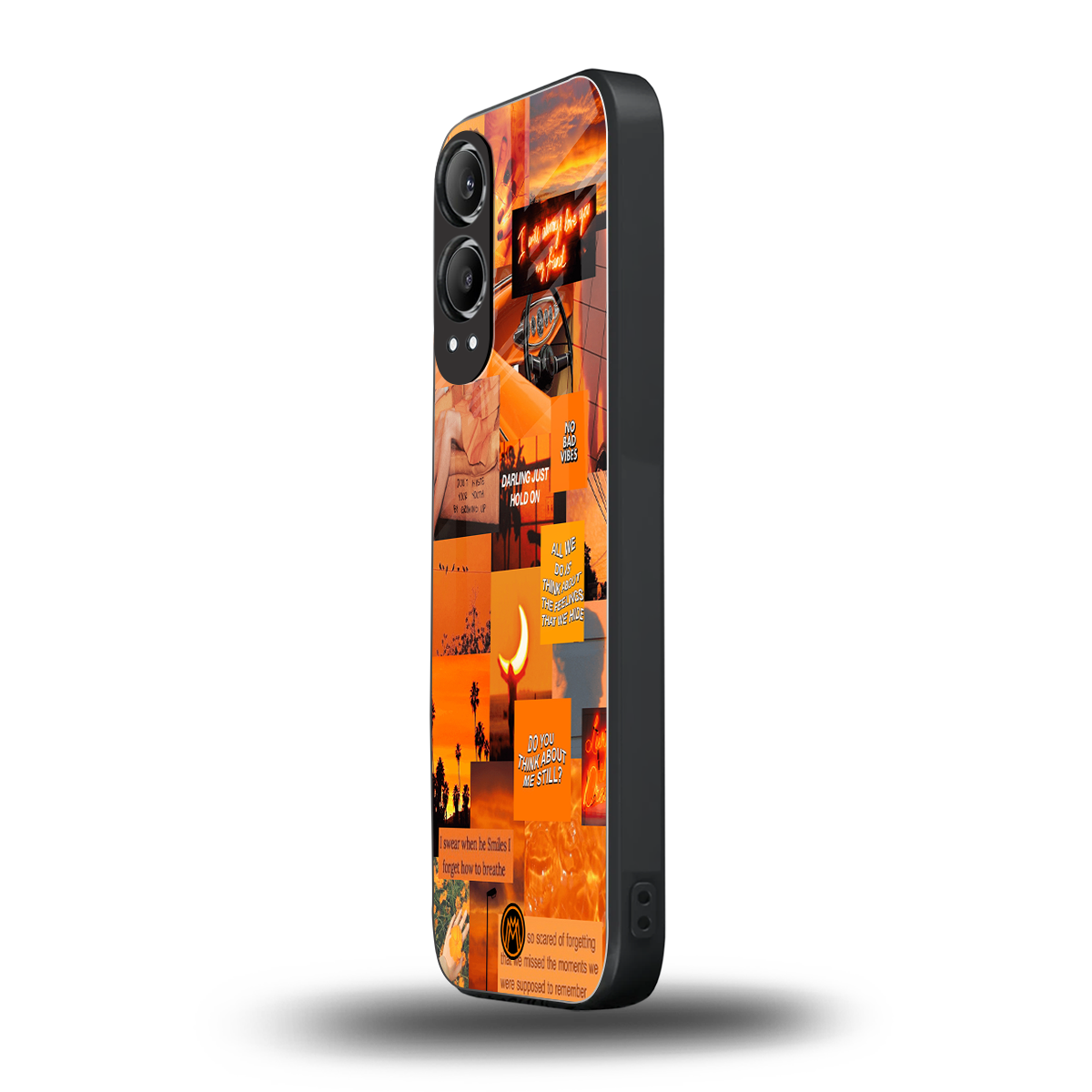 orange aesthetic back phone cover | glass case for oneplus nord ce 4 lite