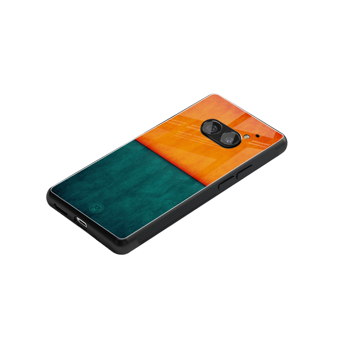 orange green back phone cover | glass case for nothing phone 2a
