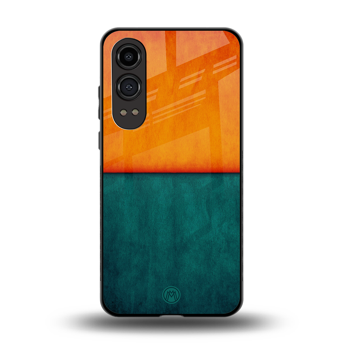 orange green back phone cover | glass case for oneplus nord ce 4 lite