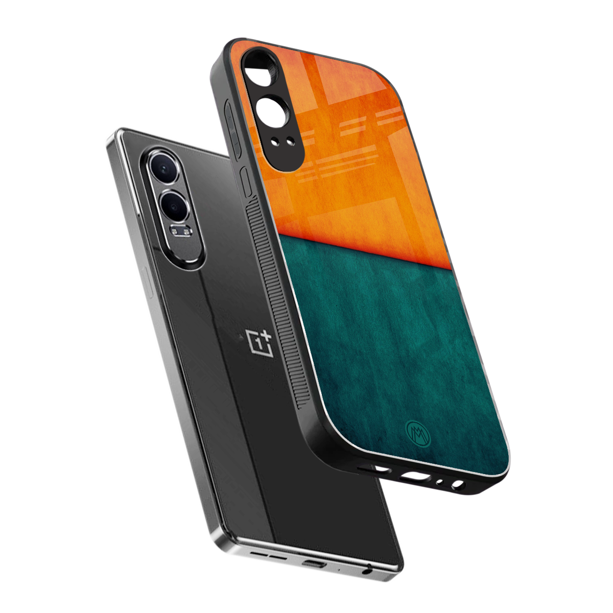 orange green back phone cover | glass case for oneplus nord ce 4 lite