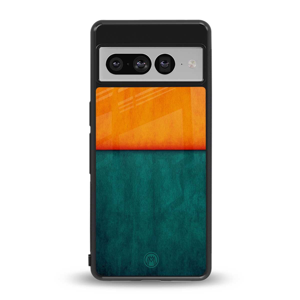 orange green back phone cover | glass case for google pixel 7 pro