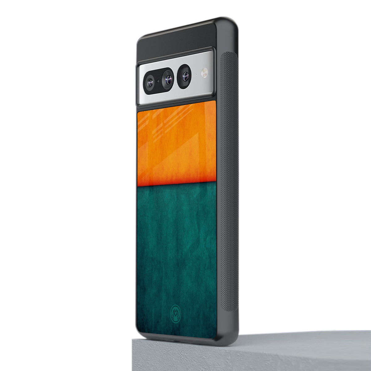 orange green back phone cover | glass case for google pixel 7 pro