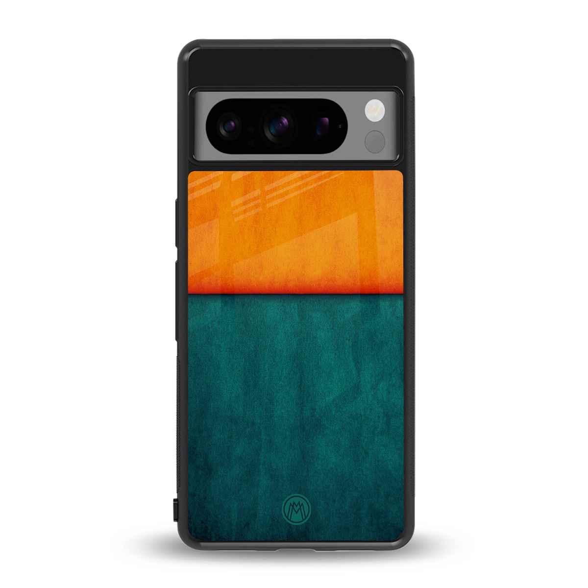 orange green back phone cover | glass case for google pixel 8 pro