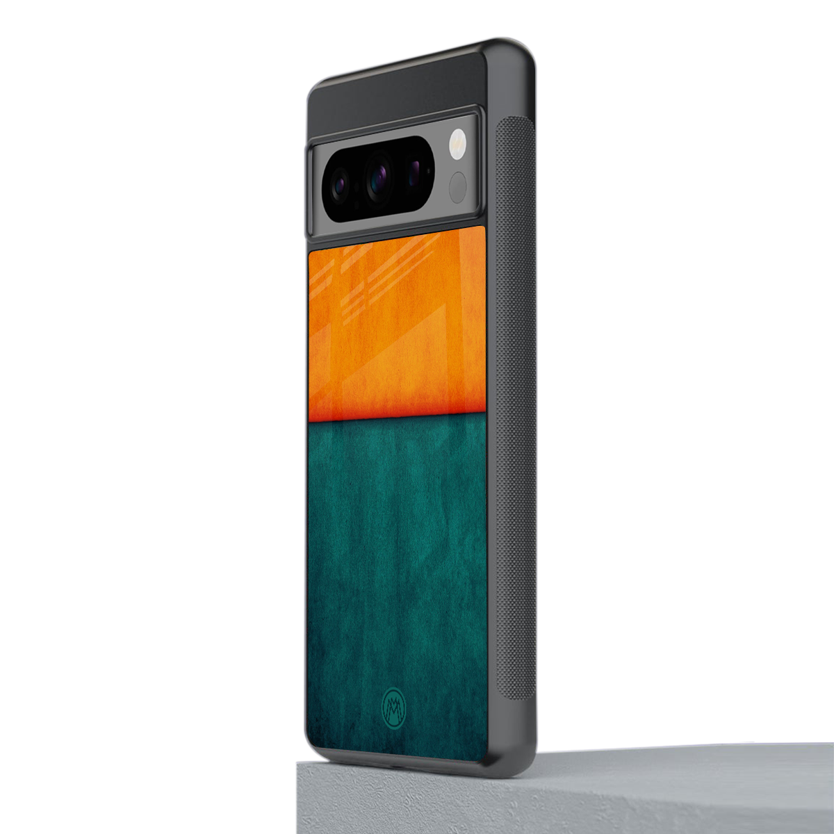 orange green back phone cover | glass case for google pixel 8 pro