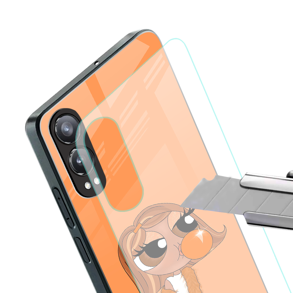 orange tote powerpuff girl back phone cover | glass case for oneplus nord ce 4 lite