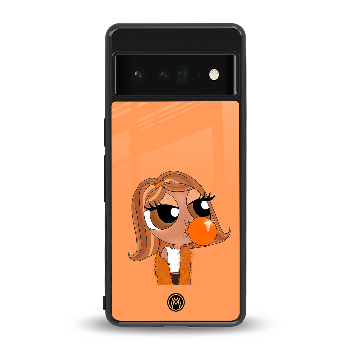 orange tote powerpuff girl back phone cover | glass case for google pixel 6 pro