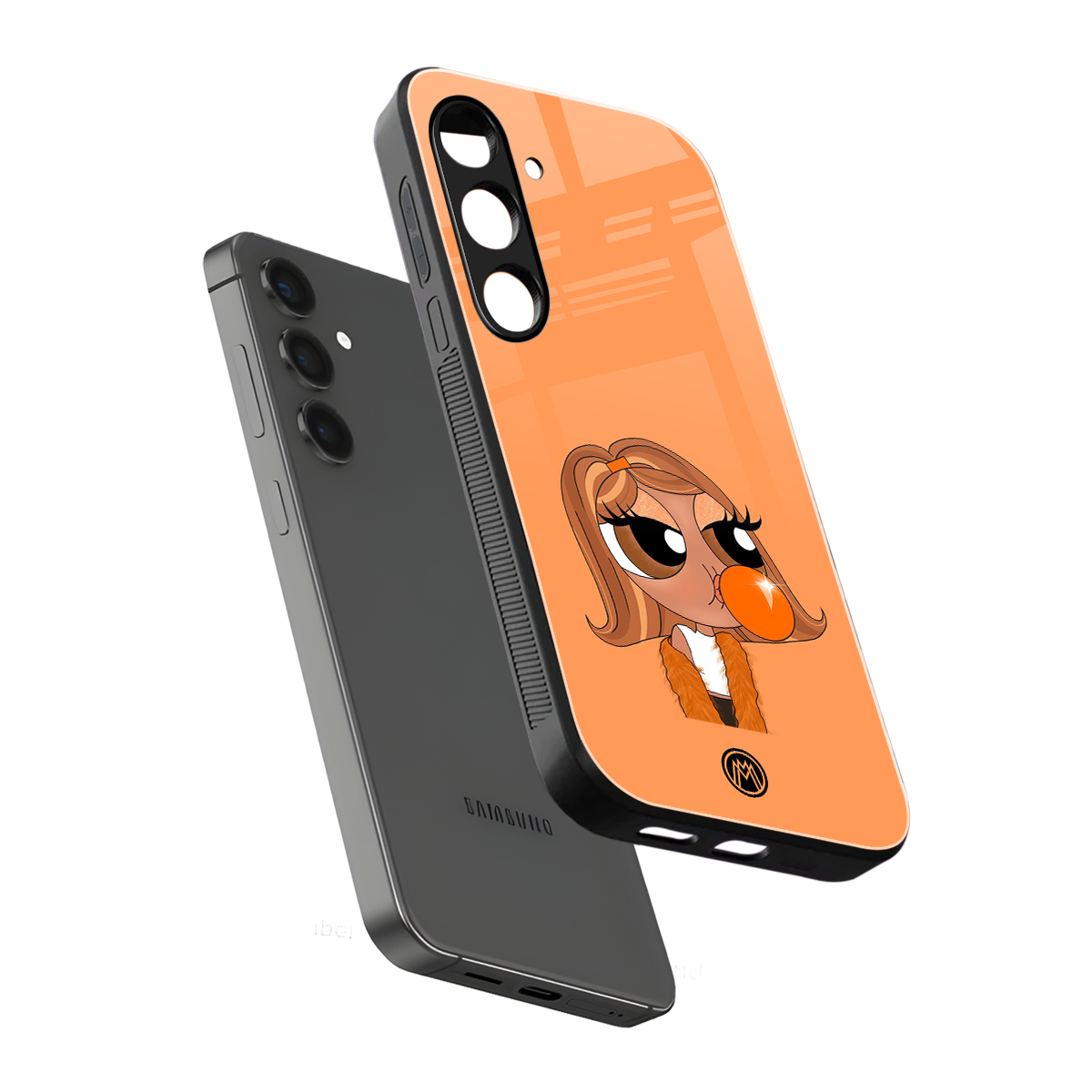 orange tote powerpuff girl back phone cover | glass case for samsung galaxy s24 fe