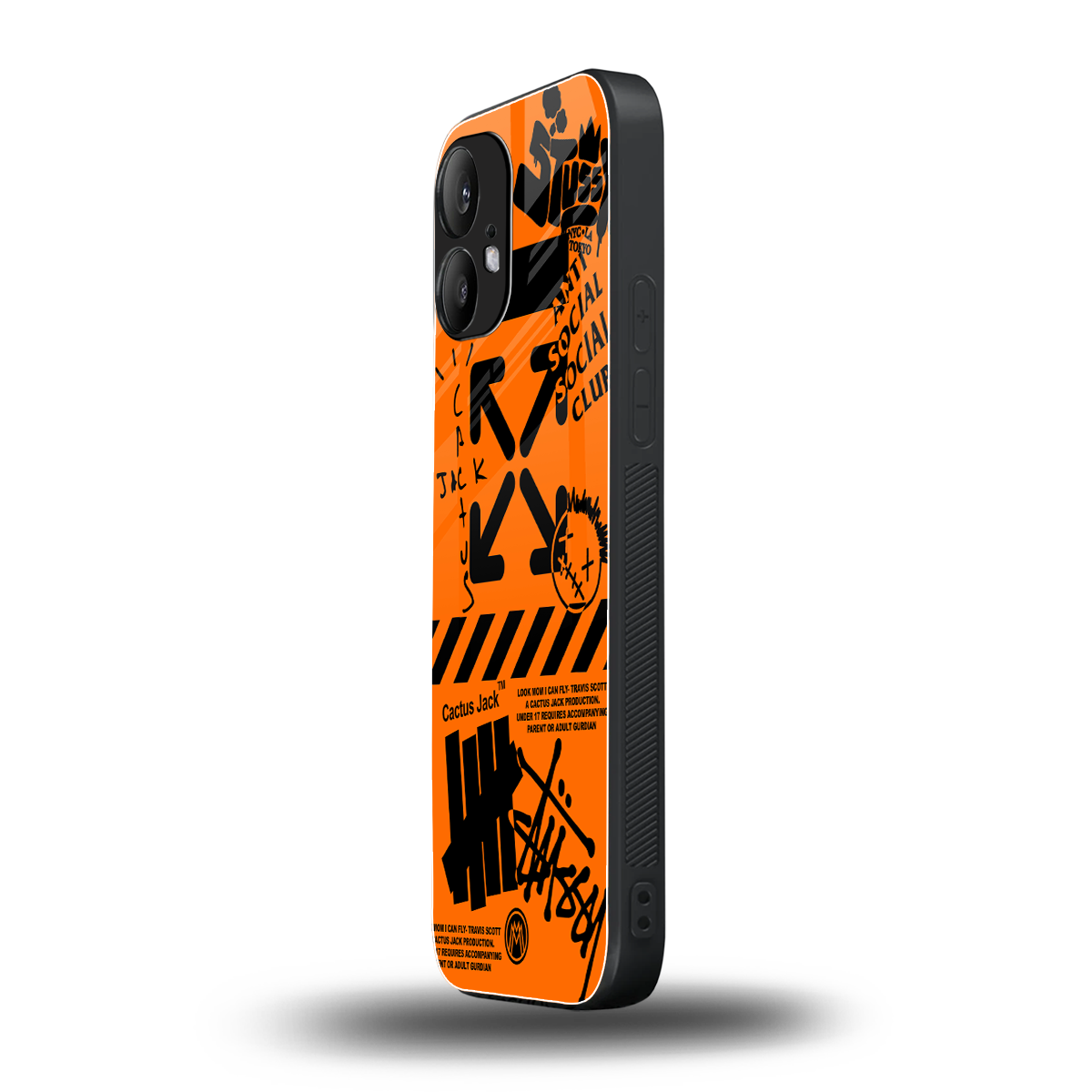 orange travis scott x anti social social club back phone cover | glass case for nothing phone 2