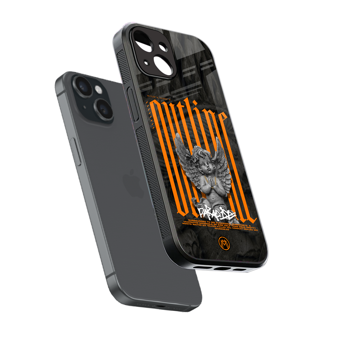 outline back phone cover | glass case for iphone 13 mini