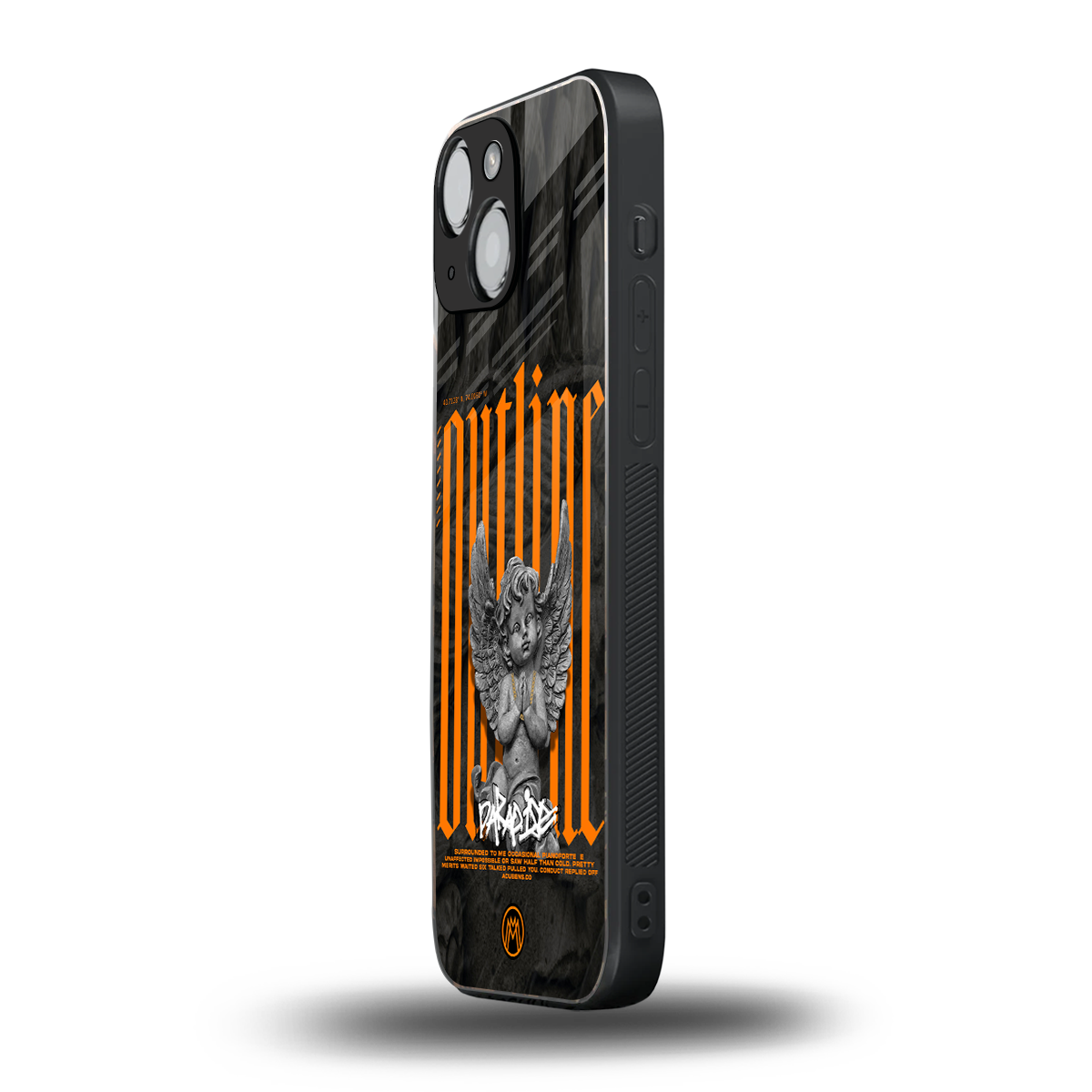 outline back phone cover | glass case for iphone 13 mini