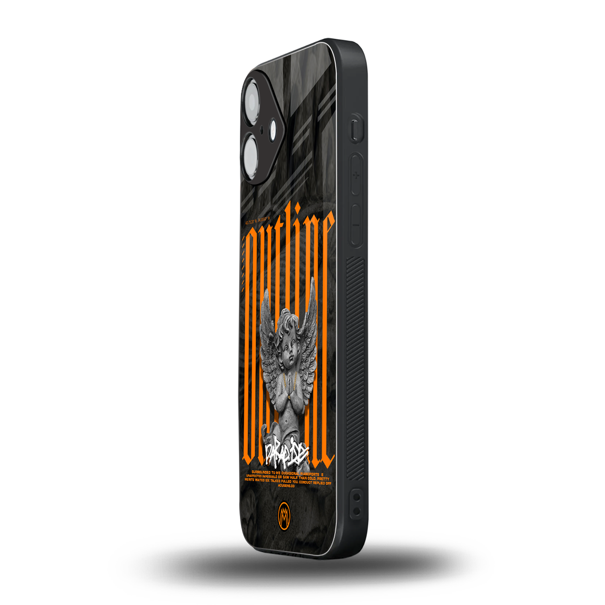 outline back phone cover | glass case for iphone 16 plus