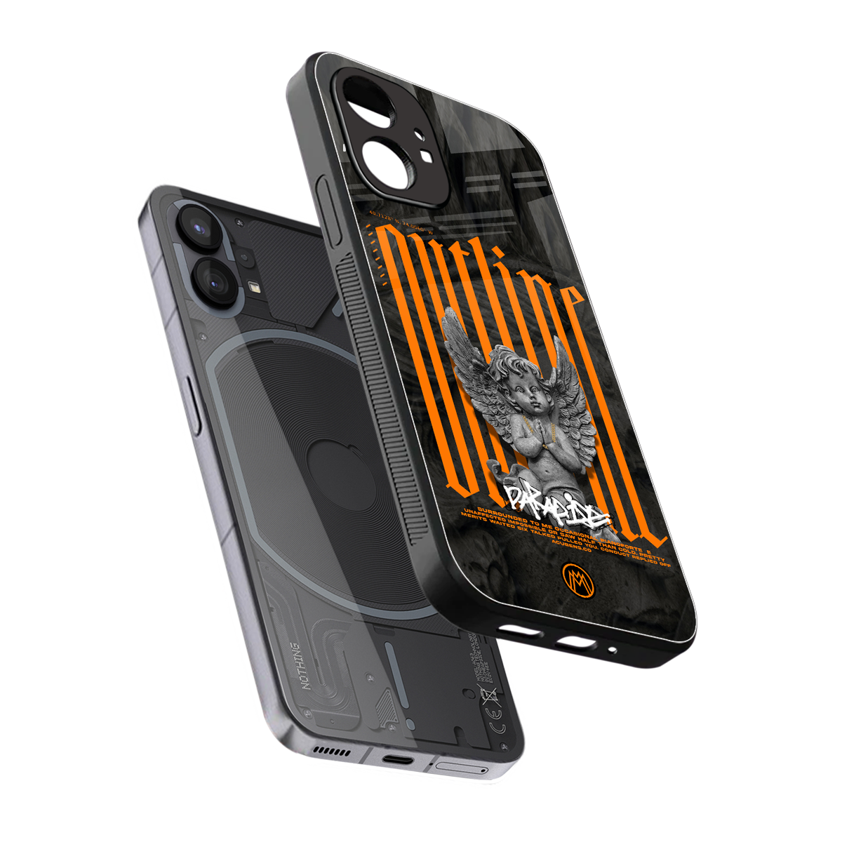 outline back phone cover | glass case for nothing phone 1