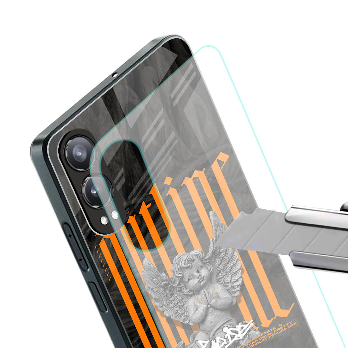 outline back phone cover | glass case for oneplus nord ce 4 lite