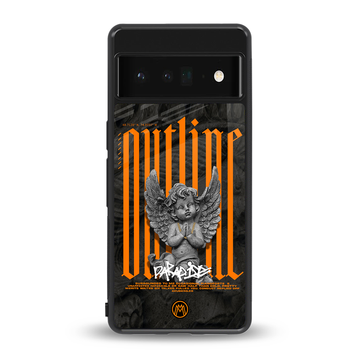 outline back phone cover | glass case for google pixel 6 pro