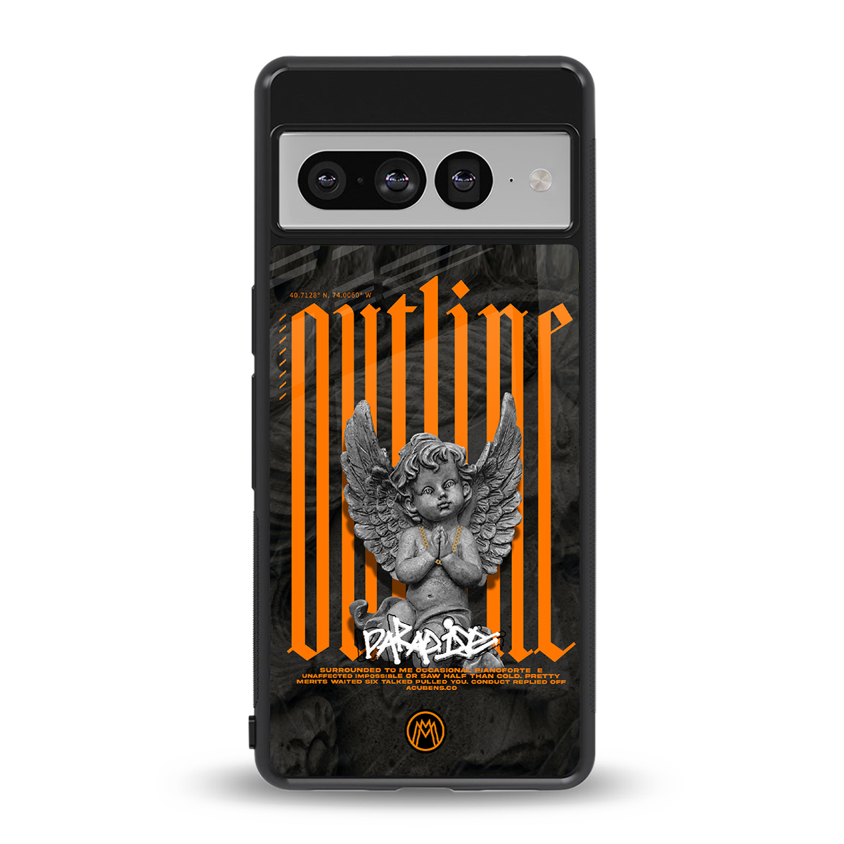 outline back phone cover | glass case for google pixel 7 pro