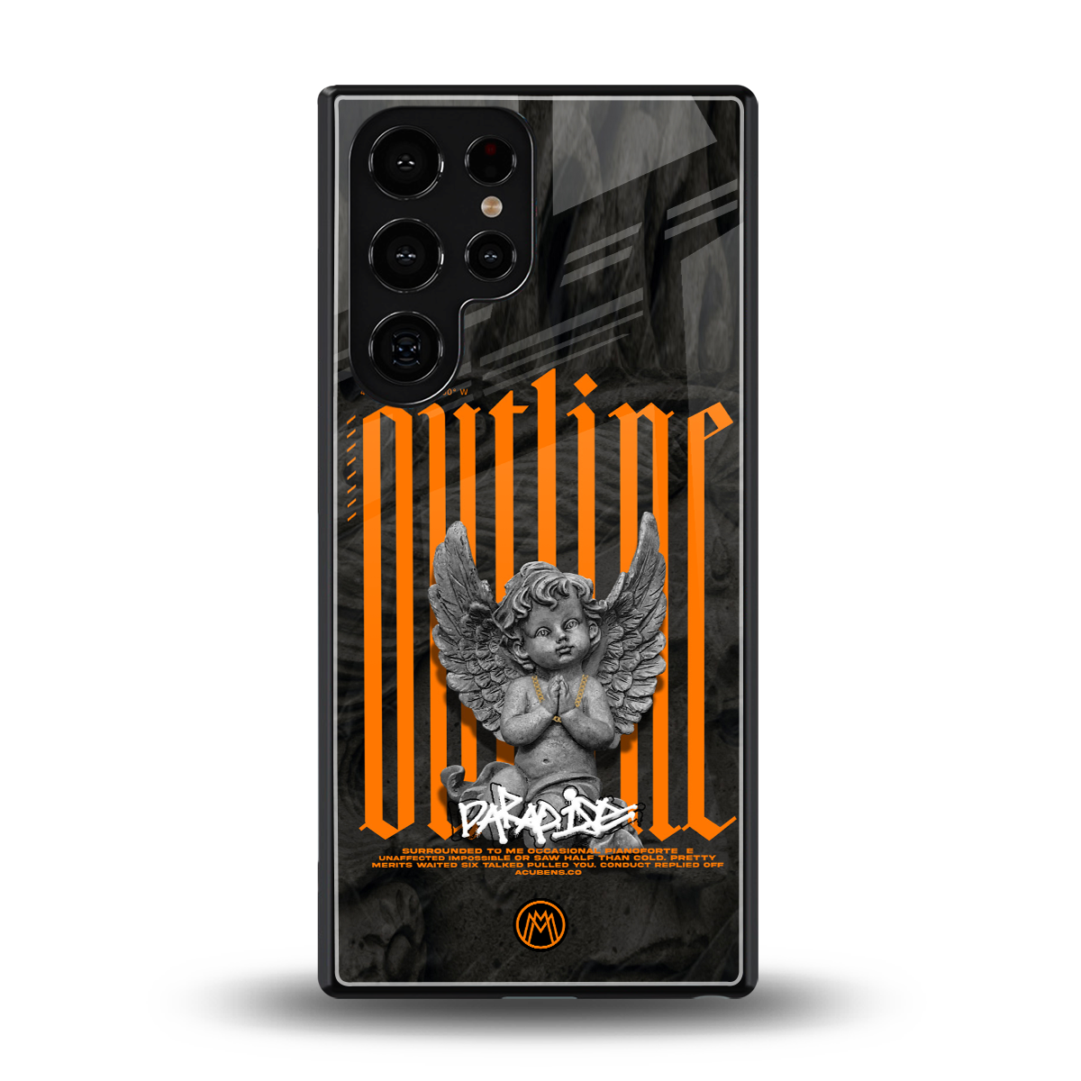outline back phone cover | glass case for samsung galaxy s25 ultra