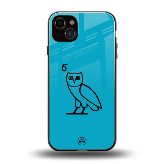 ovo sapphire back phone cover | glass case for iphone 14 plus