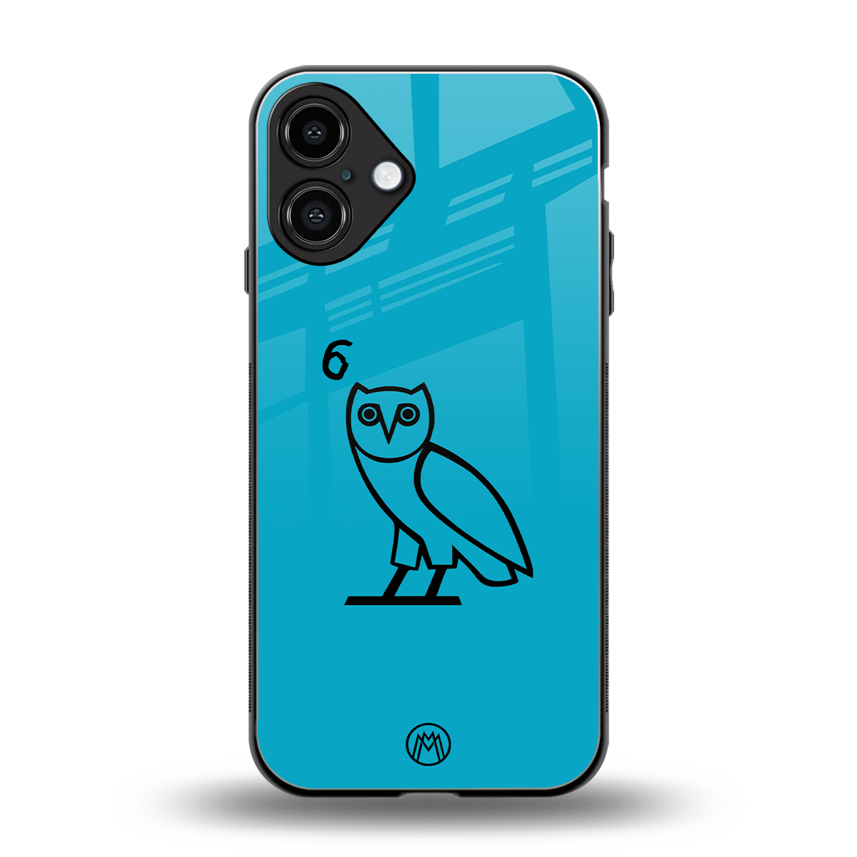 ovo sapphire back phone cover | glass case for iphone 16 plus
