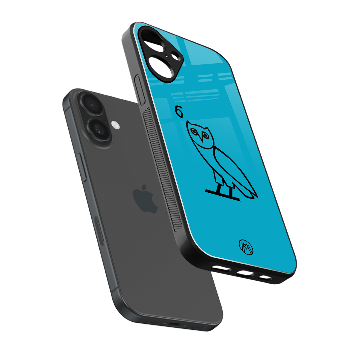 ovo sapphire back phone cover | glass case for iphone 16 plus