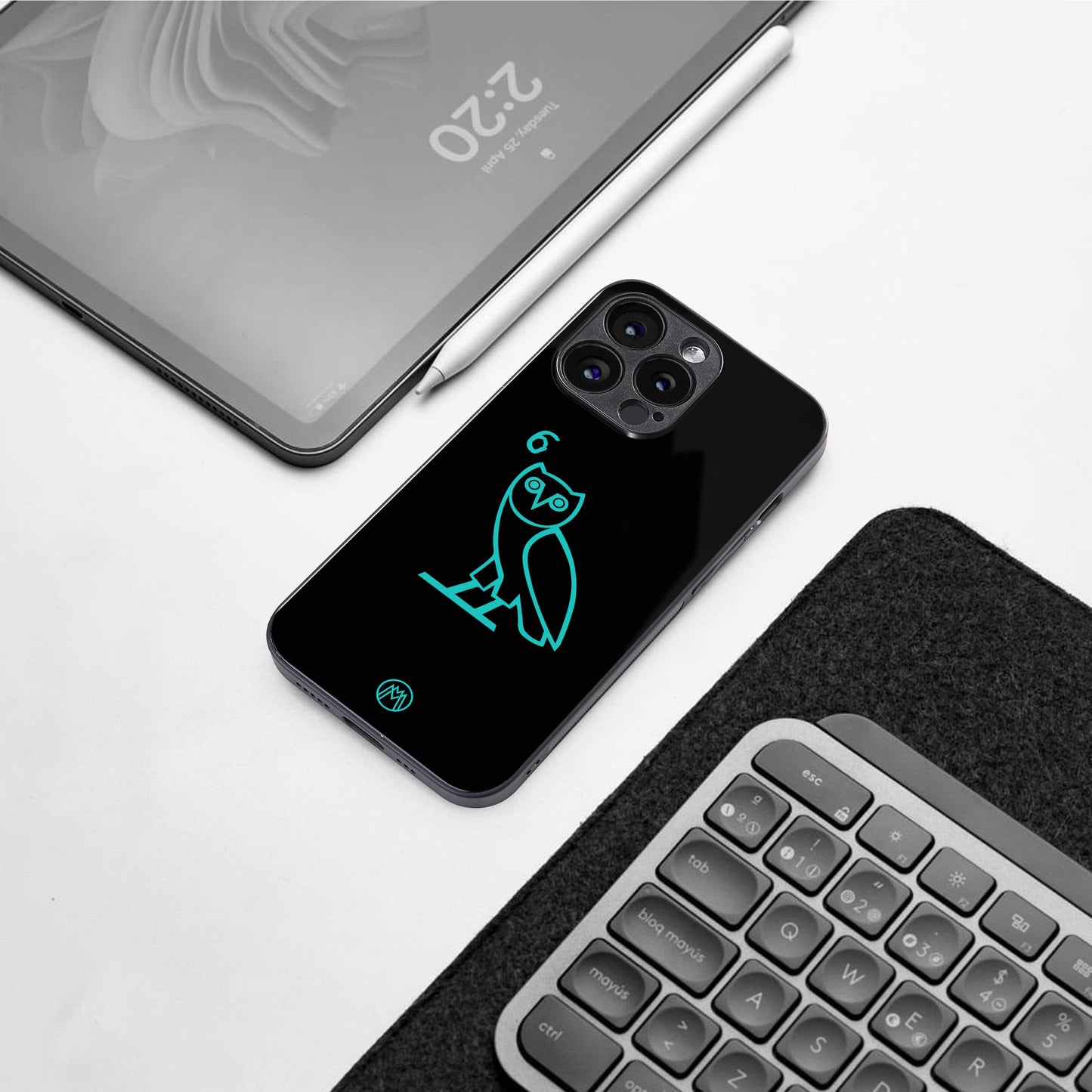 ovo back phone cover | glass case for iphone 15 plus