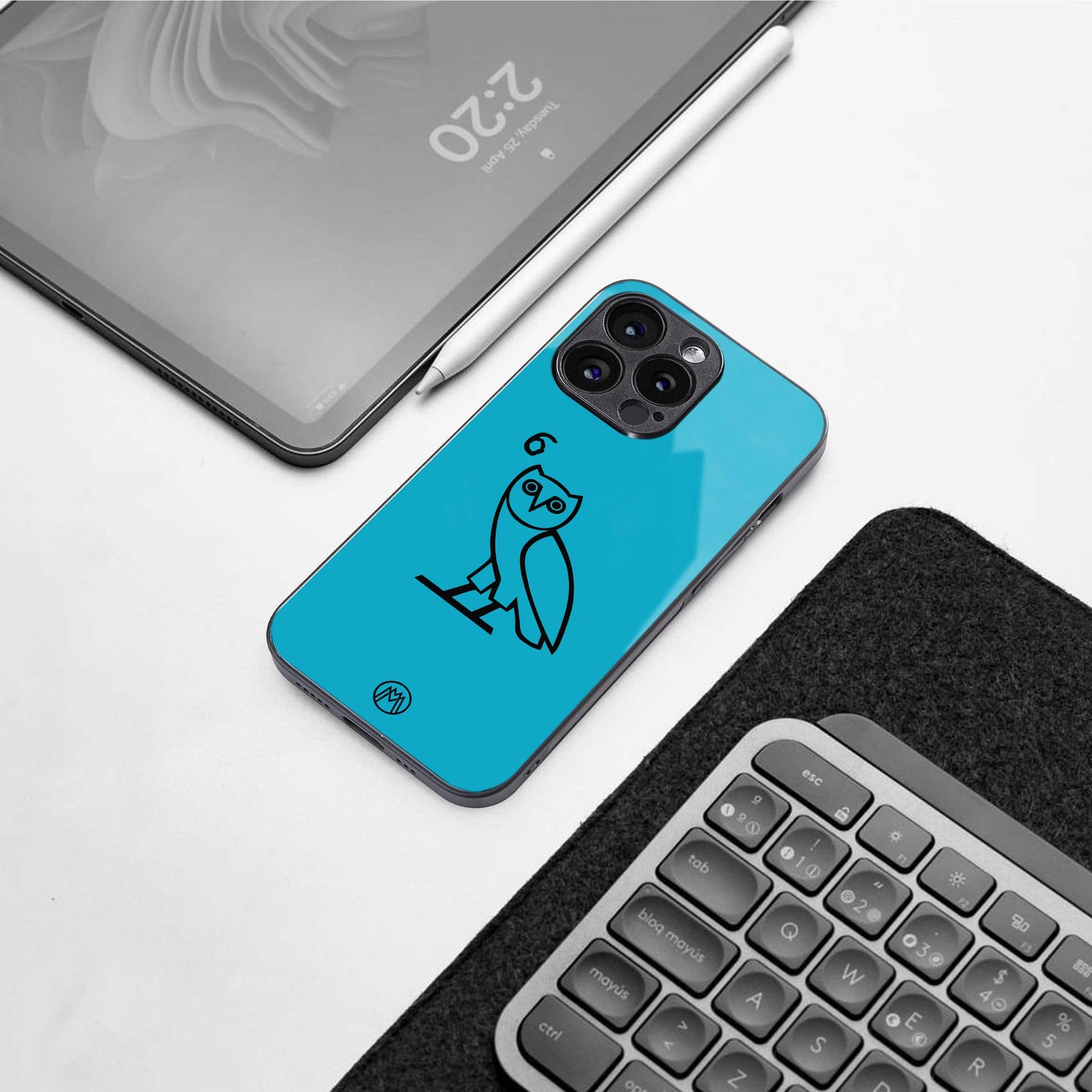 ovo sapphire back phone cover | glass case for iphone 14