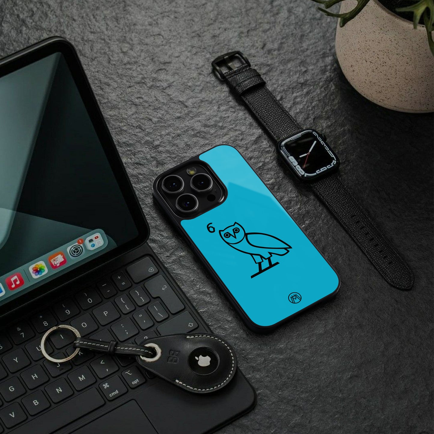 ovo sapphire back phone cover | glass case for Google Pixel 8