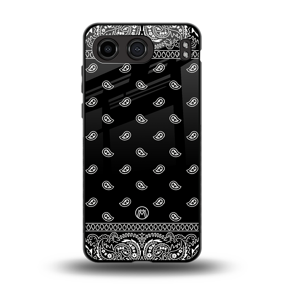paisley black back phone cover | glass case for oneplus nord 4
