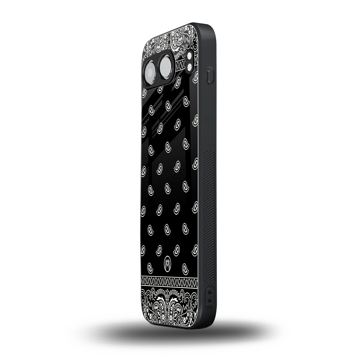 paisley black back phone cover | glass case for oneplus nord 4