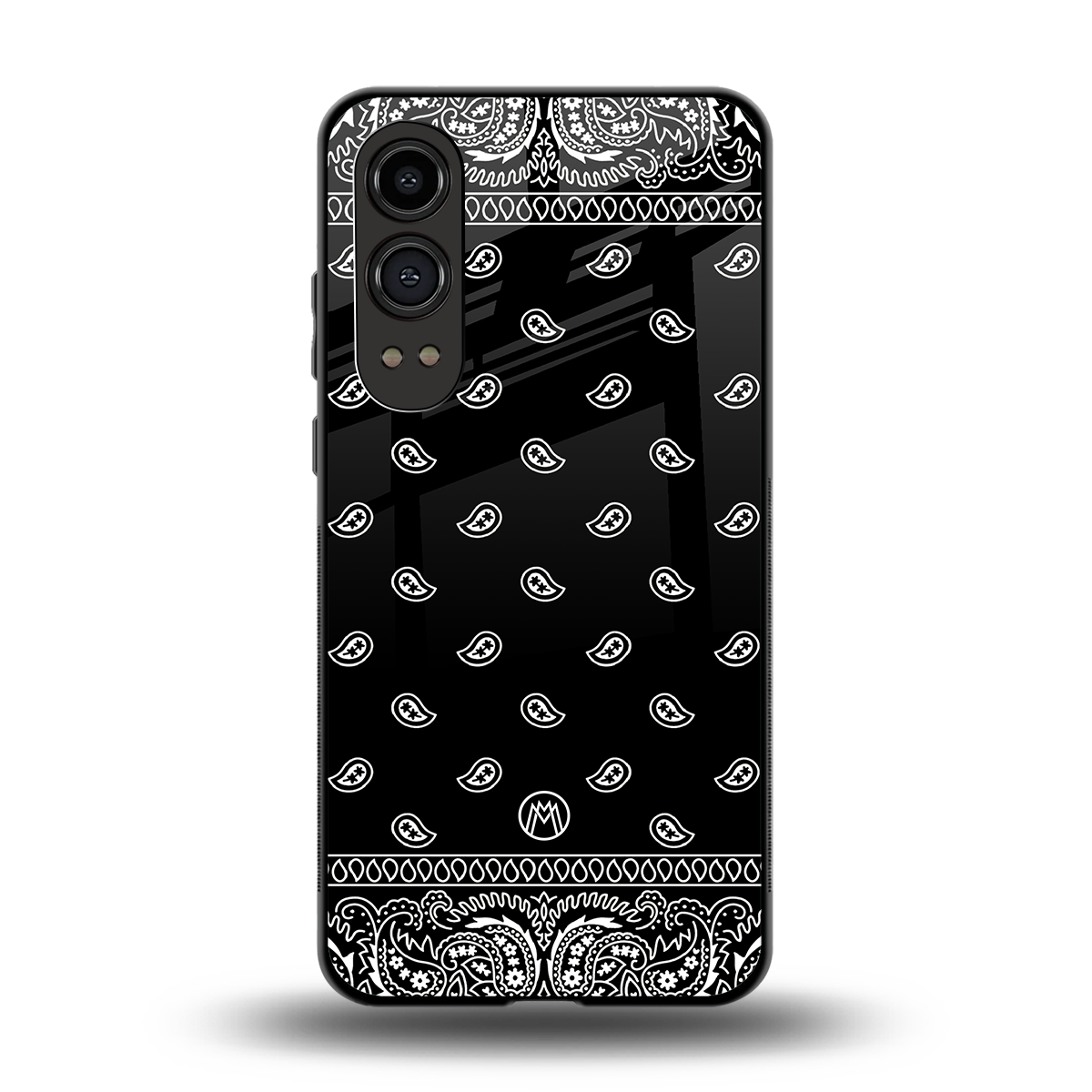 paisley black back phone cover | glass case for oneplus nord ce 4 lite