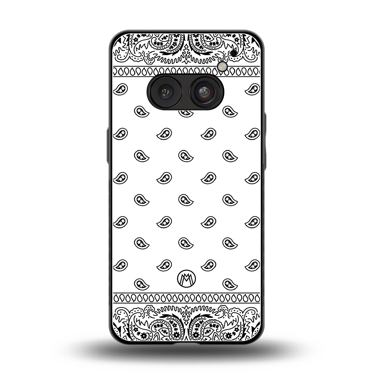 paisley white back phone cover | glass case for nothing phone 2a