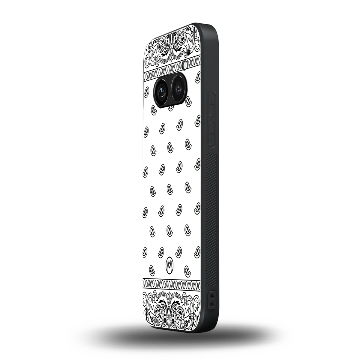 paisley white back phone cover | glass case for nothing phone 2a
