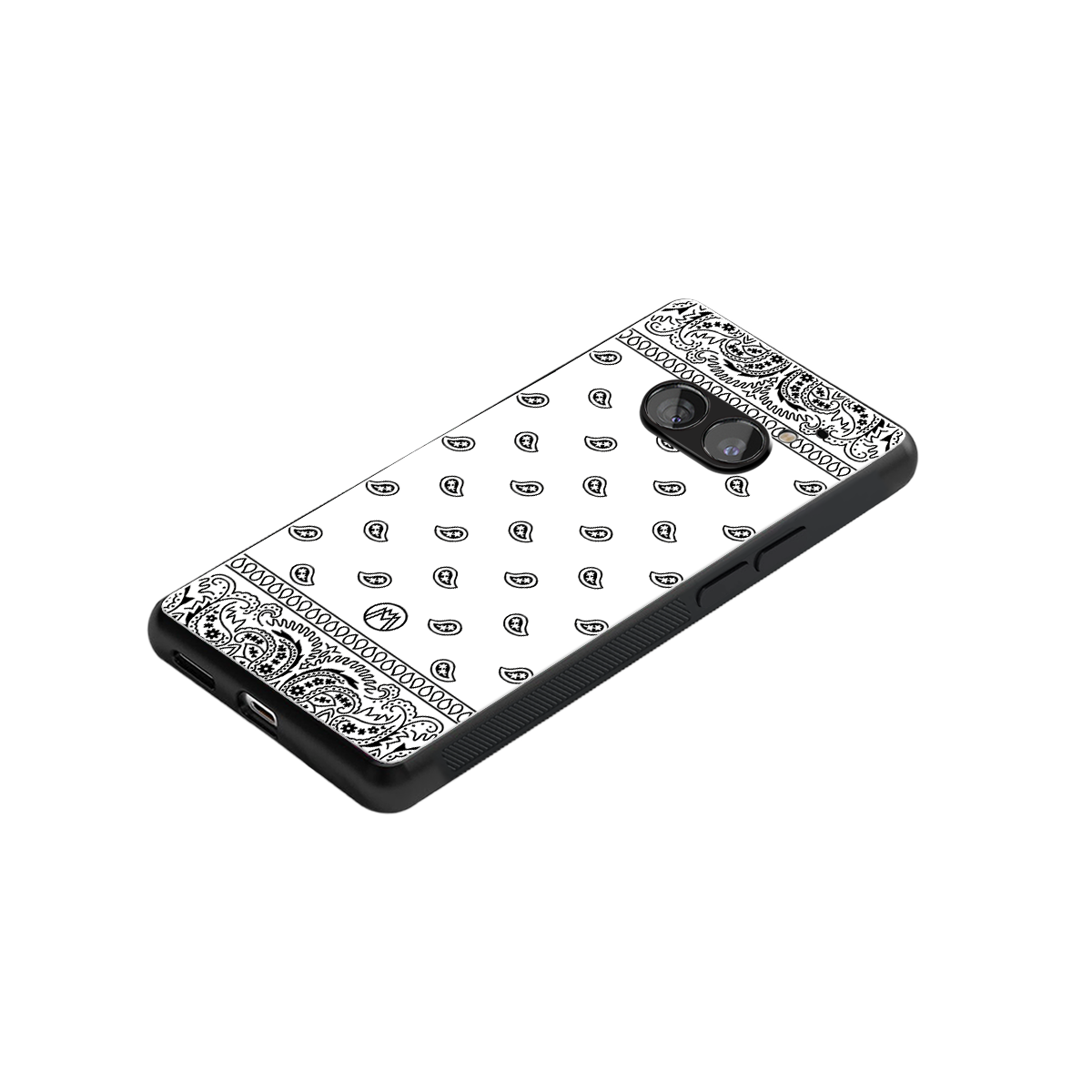 paisley white back phone cover | glass case for nothing phone 2a