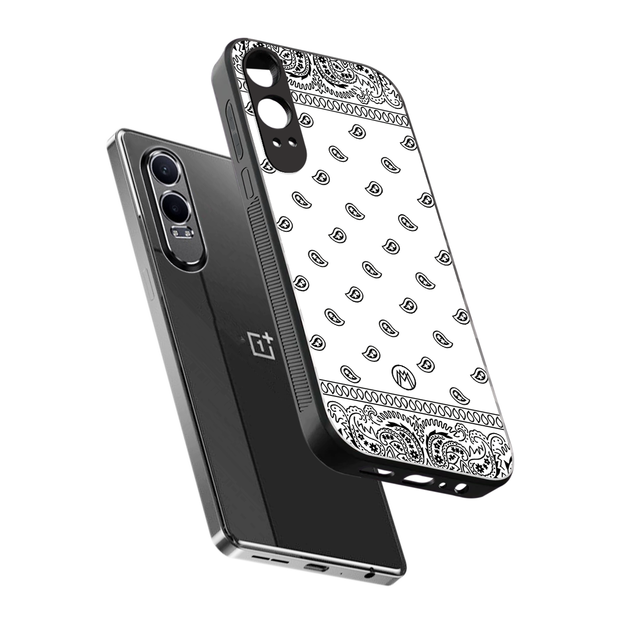 paisley white back phone cover | glass case for oneplus nord ce 4 lite