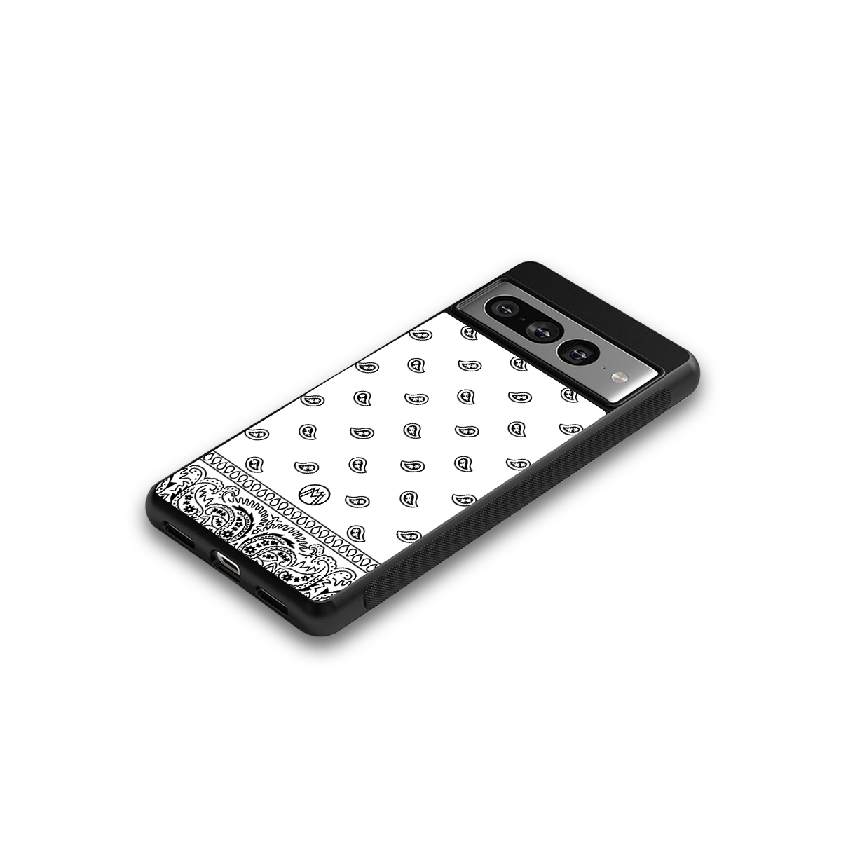 paisley white back phone cover | glass case for google pixel 7 pro