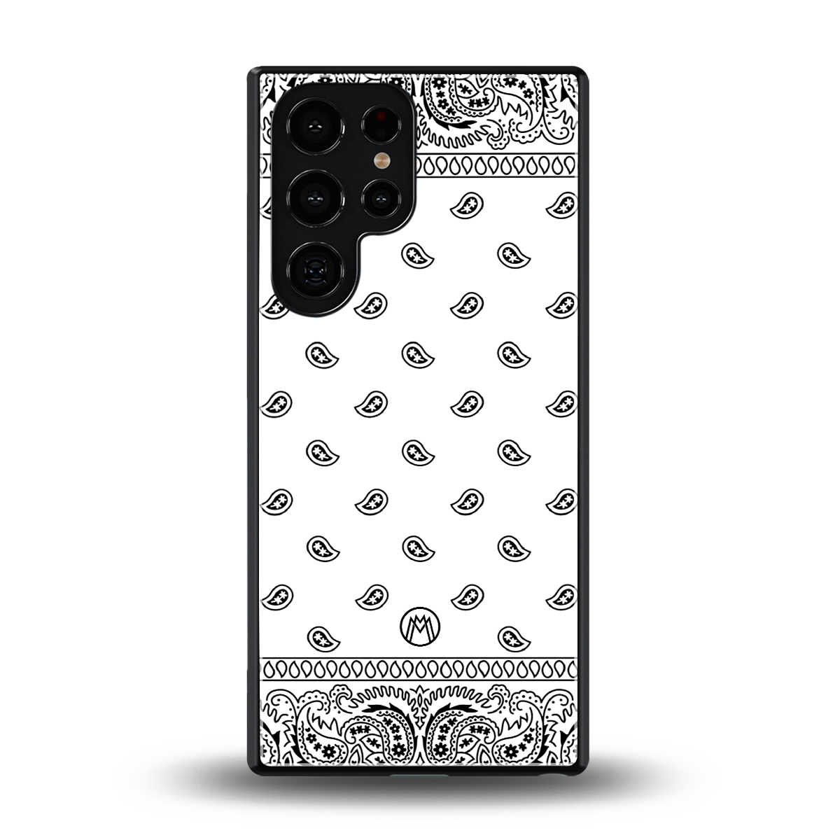 paisley white back phone cover | glass case for samsung galaxy s25 ultra