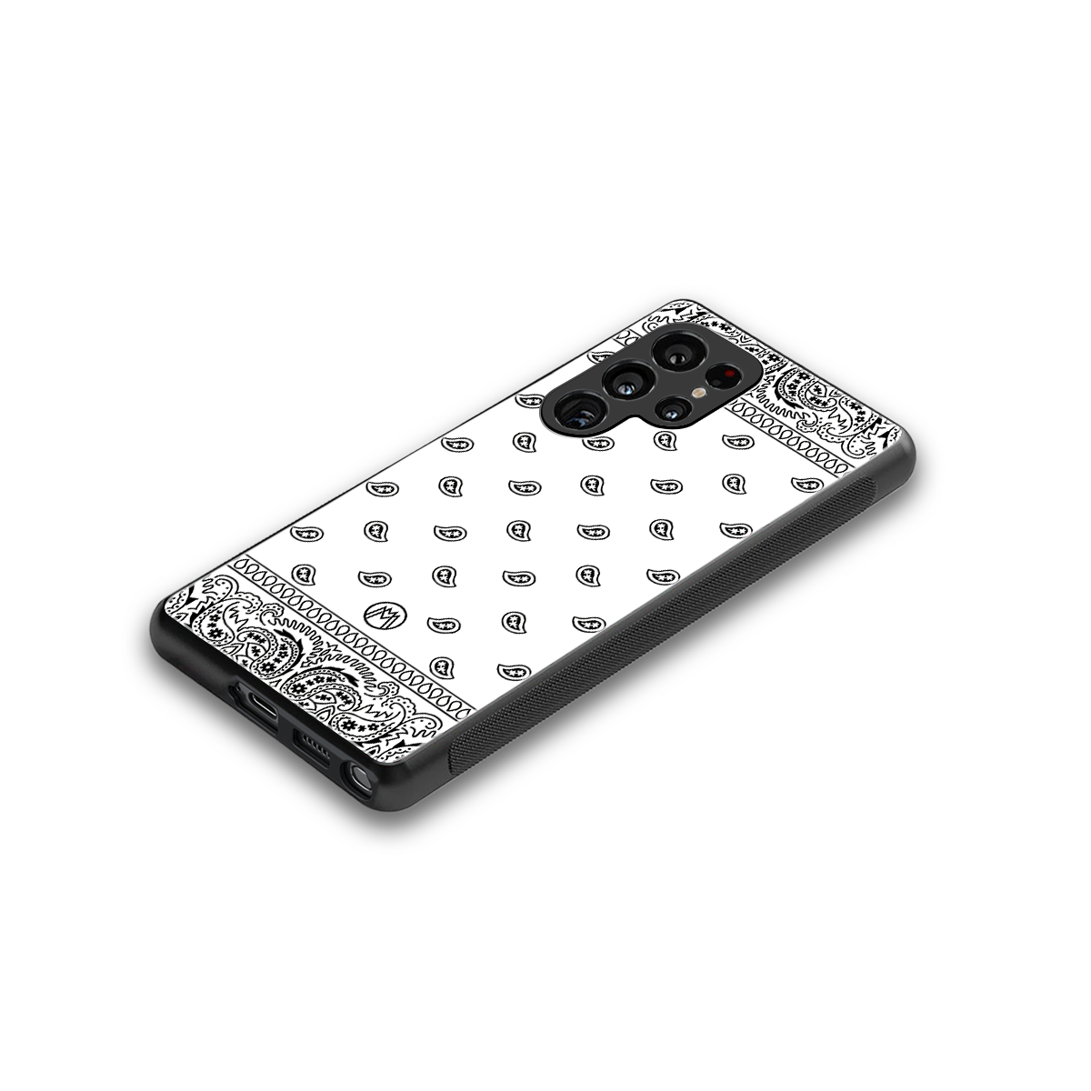 paisley white back phone cover | glass case for samsung galaxy s25 ultra