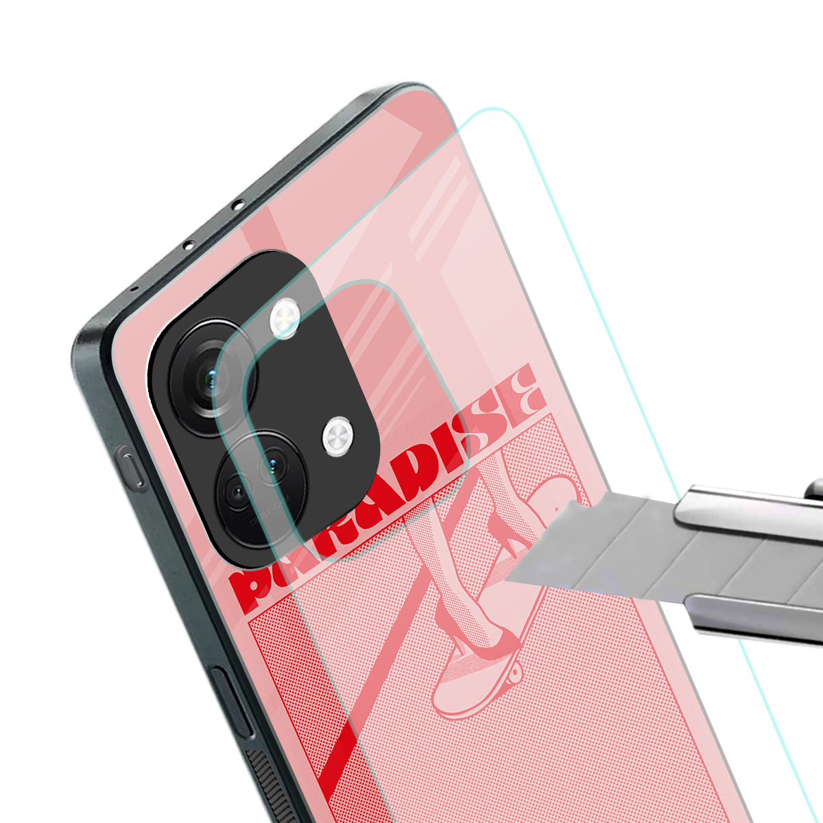 paradise back phone cover | glass case for oneplus nord 3