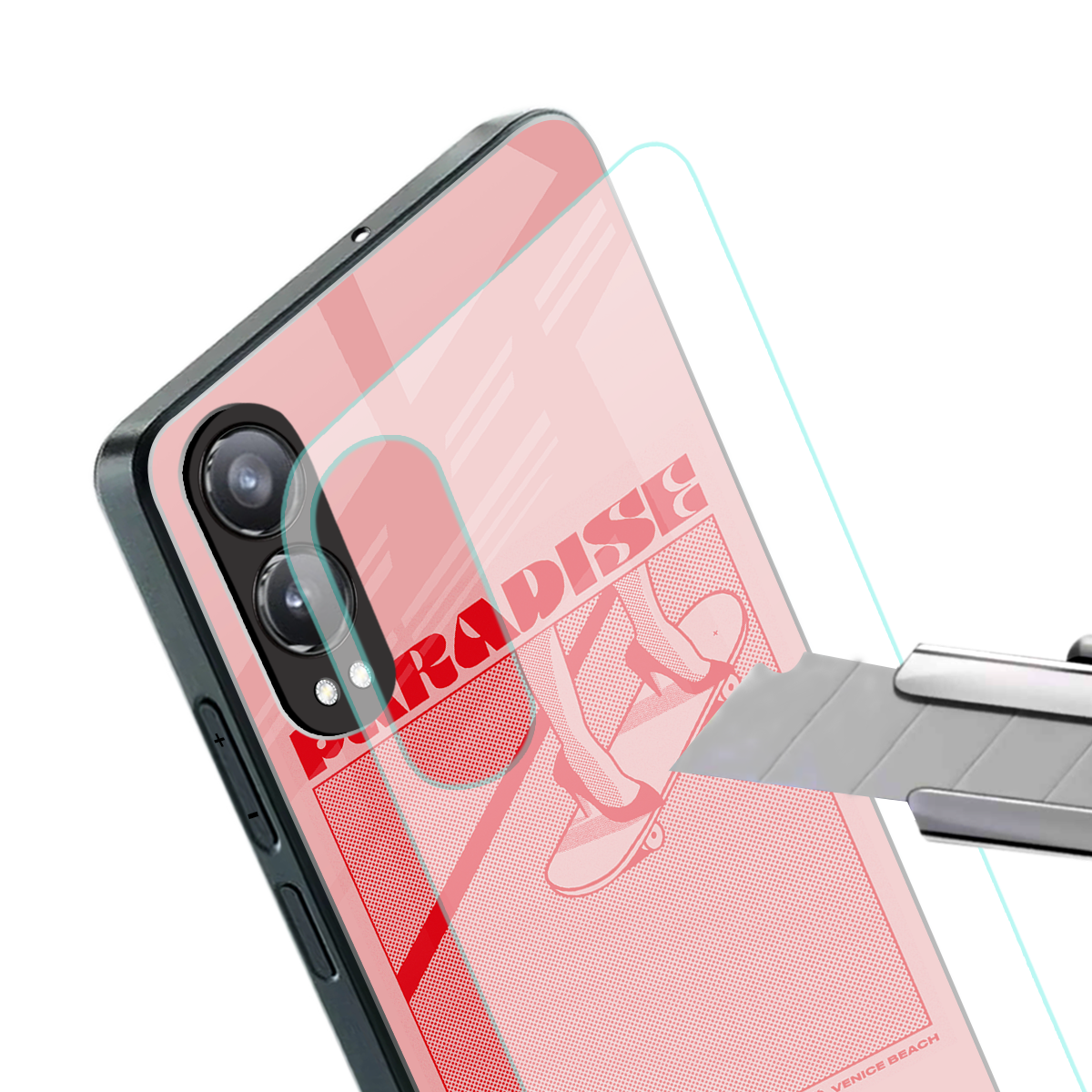 paradise back phone cover | glass case for oneplus nord ce 4 lite